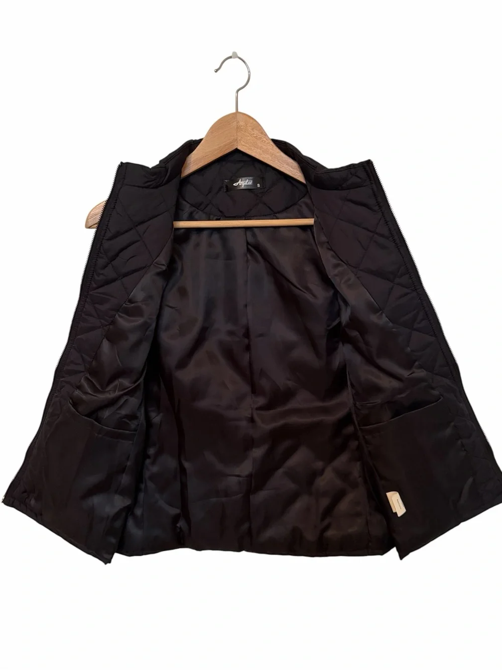 Argstar Vest Womens Size S Black Quilted Sleeveless Zip Pockets Hiking Gorpcore